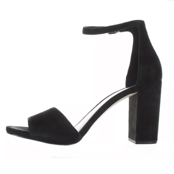 Michael Kors Leela ankle strap block heels black sandals Sz 11 - Picture 2 of 14